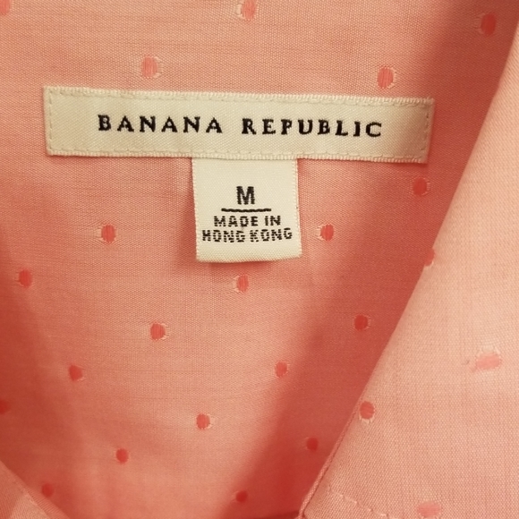 Banana Republic Pink Print 3/4 Length Sleeve Top - Picture 2 of 8